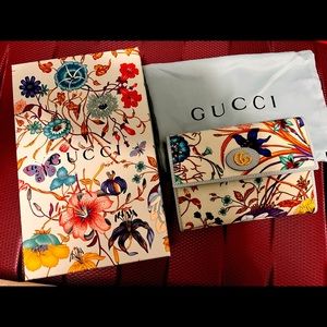 Gucci Flora Print Canvas Wallet